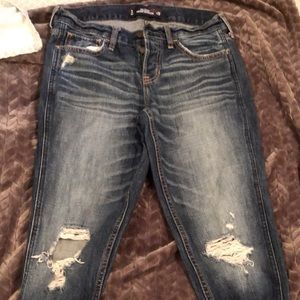 Vintage boyfriend dark wash cropped jeans
